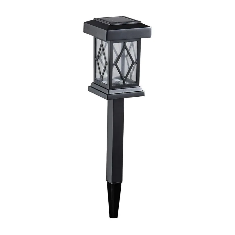 Mini espeto solar Ourolux Dubai preto, em forma de lanterna